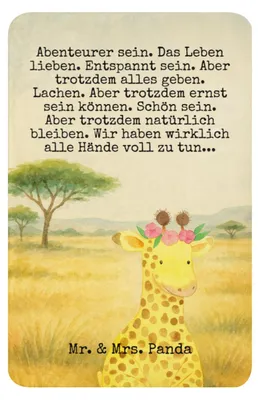 Produktbild von Mr. & Mrs. Panda Tagesdecke Giraffe Blumenkranz Design 100 x 150 cm - Weiß - Geschenk, Wohndecke, Heimdecke, Freundin, Decke, Selbstliebe, Kuscheldecke, Afrika