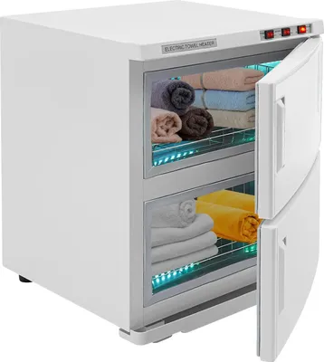 Immagine prodotto di Scaldasalviette, capacità 50 l, potenza 412 W, dimensioni 45×39×52 cm, sistema di riscaldamento elettrico, temperatura di riscaldamento 70 °C ± 10 °C