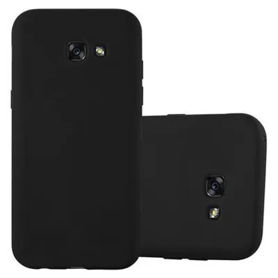 Two black phone cases are shown against a white background.