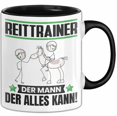 Produktbild von Reittrainer Tasse Geschenk für Reittrainer Der Mann Der Alles Kann Geschenkidee zum Geburtstag (Schwarz)