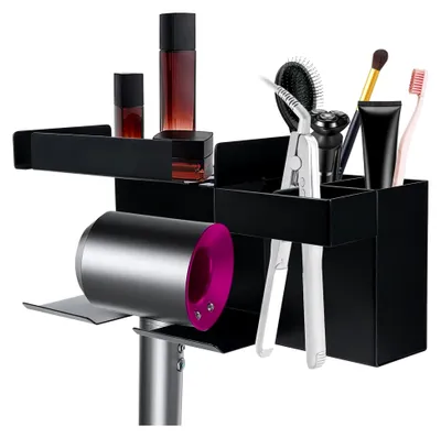 Produktbild von Fönhalterung ohne Bohren für Haartrockner und Glätteisen, multifunktionale Halterung für Bad, Schlafzimmer und Friseursalons