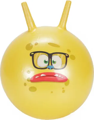 Produktbild von Hüpfball für Kinder mit lustigem Comic-Monster, Durchmesser ca. 45 cm, Tragkraft max. 50 kg, gelb