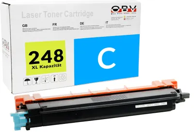 Produktbild von Toner kompatibel Brother 248XL TN-248XLC Cyan für HL-L3240CDW MFC-L3760CDW DCP-L3560CDW u. v. m. – 2300 Seiten – mit Chip