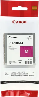 Image de Canon PFI-106 M - 130 ml - Magenta - Original - Réservoir d'encre - pour imagePROGRAF iPF6400, iPF6400SE, IPF6450
