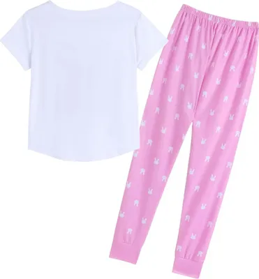 Immagine prodotto di Pigiama a due pezzi da donna Camicia e pantaloni lunghi Bianco Rosa 32
