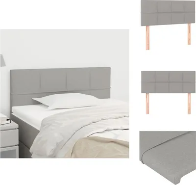 Image de vidaXL Tête de lit gris clair 80x5x78/88 cm Tissu - Tête & Pieds de lit