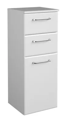 Produktbild von Unterschrank - Weiß Hochglanz - B 35 cm - 1 Tür - 2 Schubladen