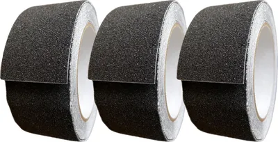 Produktbild von Antirutschband Antirutschstreifen 50mmx5m Selbstklebend 3 Rollen schwarz