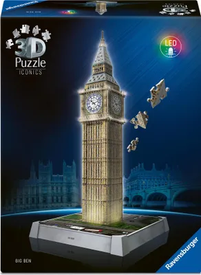 Image de Ravensburger 3D Pz Iconics Big Ben avec lumière