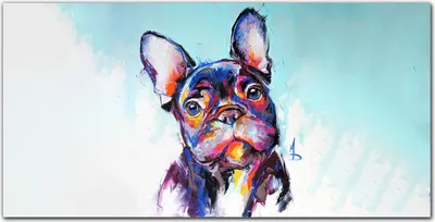 Produktbild von Coloray Bild aus Leinwand 140x70 Leinwand Dekoration - Haustier Hund