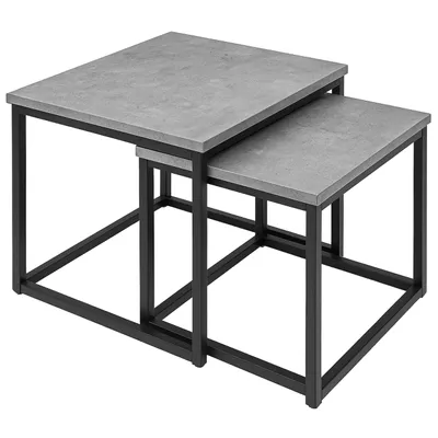Zdjęcie produktu dla Stoliki kawowe zestaw stolików SK101B loft 50x50 , 45x45 beton