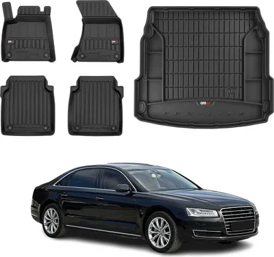 Image de OMAC Kit Tapis de sol et coffre pour Audi A8 D4 2009-2017 Premium Noir