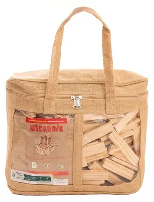 Immagine prodotto di Mécabois Bag of 400 wooden planks - Wooden construction set - France