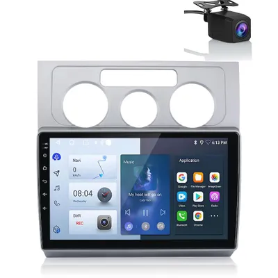 Obrázok produktu pre Carplay 2+64G Pre  VW touran 1T1 1T2 1T3 2003-2010 2003-2010 10" autorádio GPS Navi WIFI BT SWC RDS Android13  DAB 4Kern