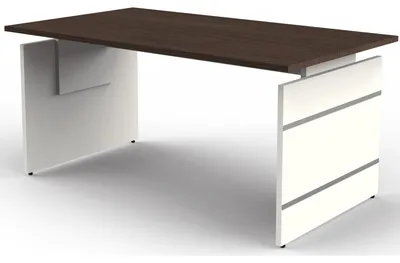 Zdjęcie produktu dla Biurko z bocznymi panelami Form4 z regulacją wysokości, 160 x 80 x 68–76 cm, kolor wenge