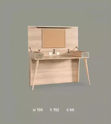 Obrázek produktu pro Sekretářský stůl Stůl 130x60x152 Stoly Stoly Nábytek Dřevo Počítačový stůl