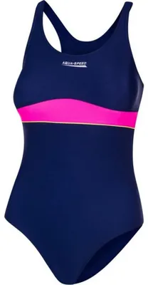 Image de Aqua Speed - Maillot de bain « Emily » pour filles PP172 (140) (bleu marine foncé/rose)