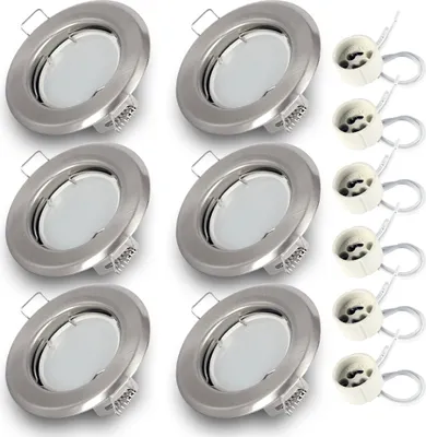 Produktbild von 6x Einbauspot SET RIK.15 nickel matt GU10 7W neutralweiss