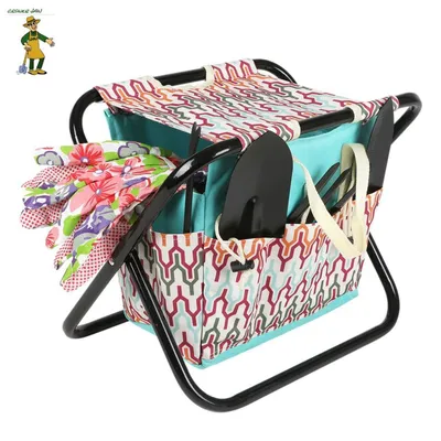 Produktbild von Gartenschemel Geräteset 8-tlg. Gartenhocker Sitzhocker Klapphocker Gartengeräte