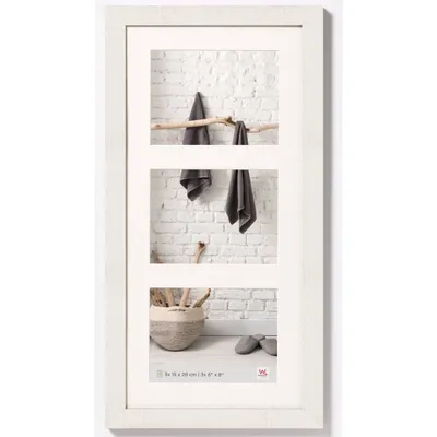 Image de Cadre photo Walther Galerierahmen Home pour 3 photos, format 15x20 cm, couleur blanc polaire