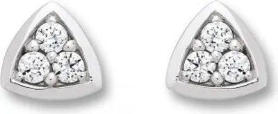 Produktbild von Ohrstecker Zirkonia 333/- Weißgold poliert