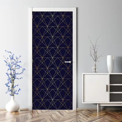 Produktbild von Dekorative Türposter selbstklebend Klebefolie Wandaufkleber Türaufkleber weiß und schwarz 70 x 200 cm