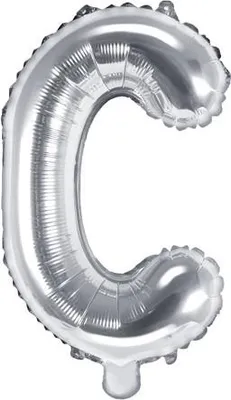 Obrázok produktu pre Fóliový balón písmeno "C", 35 cm, strieborný (1 balenie / 50 kusov)