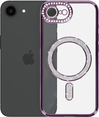 Produktbild von Avizar, Hülle Diamant iPhone 16e MagSafe Strassrand, Violett