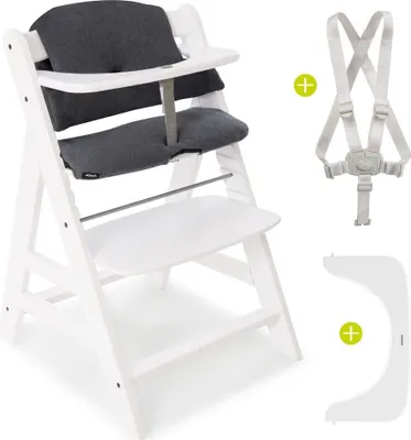Image de Hauck Chaise Haute Alpha Plus White - en set économique incl.