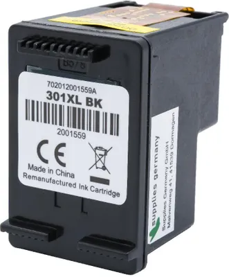 Produktbild von HP 301XL schwarz BULK  Alternativ Tinte Black für HP / CH563EE / 20ml Druckerpatrone