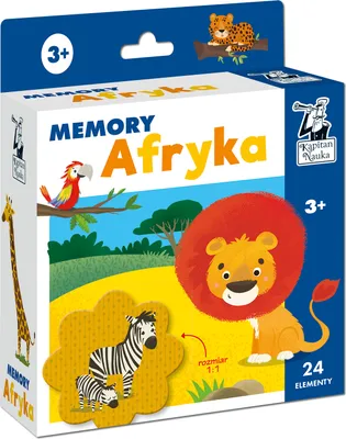 Immagine prodotto di Gra Memory Kapitan Nauka Afryka - edukacyjna dla dzieci od 3 lat