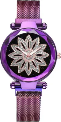 Produktbild von Elegante magnetische Damenuhr Ornamento in Violett KP5083