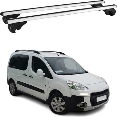 Image de Barres de toit Transversales pour Peugeot Partner Tepee 2008-2018 Alu Argent