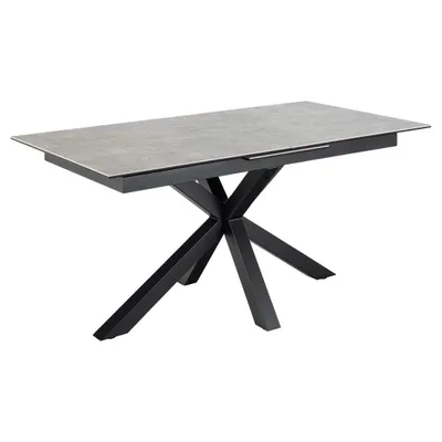 Image de Heaven table de salle à manger 90x168/210cm avec 1 plateau supplémentaires gris.