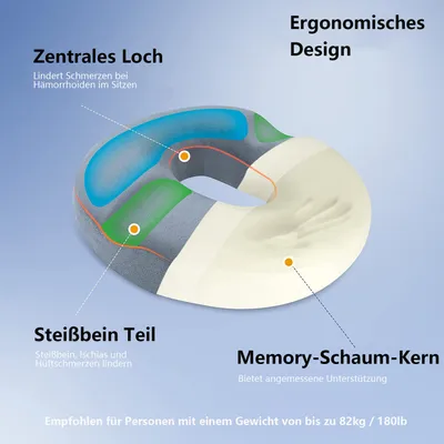 Produktbild von Donut Kissen Orthopädisches Sitzkissen, Ergonomisches Sitzkissen