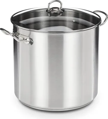 Produktbild von GSW 643474 Profi-Topf mit Glasdeckel, 30 x 28cm, 20 l, Edelstahl, silber, 30 x 2