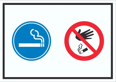 Produktbild von Schild Raucherbereich Boden verboten Symbol A3 Rückseite selbstklebend