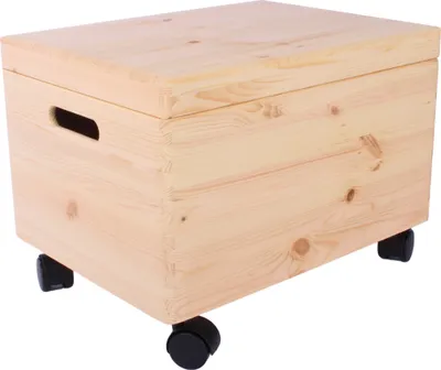 Produktbild von SEVICO Große Holzkiste XXL Aufbewahrungsbox mit Deckel und Rollen | 40x30x23 cm| Erinnerungsbox Baby Holzbox mit Deckel Unlackiert | Bastelkiste mit Griffen | A005-012