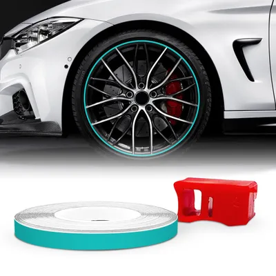 Zdjęcie produktu dla Paski do felg Racing Strips Green Petronas 5 mm x 6 mt z aplikatorem