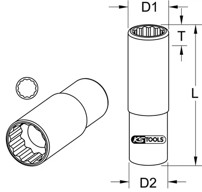 Produktbild von KS TOOLS Stecknuss 17 918.1711