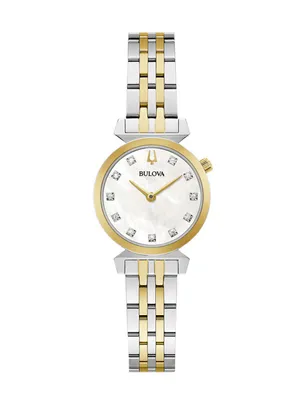 Produktbild von Bulova Damen Armbanduhr 98P202 Classic Regatta Diamant
