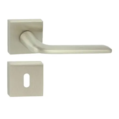 Produktbild von DOMINO Türgriff Drückergarnitur BB-Buntbart Set | Vierkant-Rosette | Türklinke für Zimmertür, Bürotür, Kellertür & Innentür | Türbeschläge aus Znal | Bronze Türdrückergarnitur | VITTORIA-QR M9