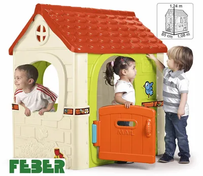 Obrázek produktu pro FEBER 800010237, Domeček na podlahu, 2 rok/roky, 1 dveře/dveří, Béžová, Zelená, Červená