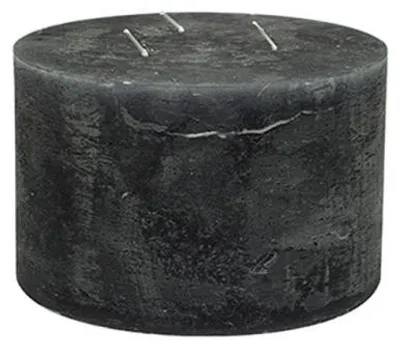 Produktbild von Branded By Stumpenkerze Ø 15 × 10 cm - Dunkelgrau - ca. 90 Std.
