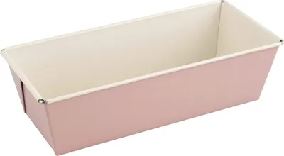 Produktbild von Dr. Oetker Kastenform 25 cm, Königskuchenform aus der Serie "Modern Baking - Retro Design" mit zweifarbiger, keramisch verstärkter Premium-Antihaftbeschichtung (Farbe: Rosa/Creme)