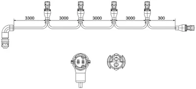 Produktbild von HELLA 8KB 340 820-421 Anschlussleitung, Seitenmarkierungsleuchte - EasyConn