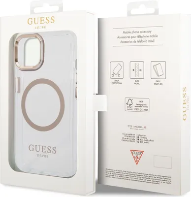 Obrázek produktu pro Guess Metal Outline MagSafe - pouzdro pro iPhone 14 (čiré)