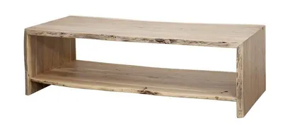 Image de MASSIVMOEBEL24 | Table basse 150x70 Acacia laqué Bois naturel PURE ACACIA #309