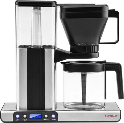 Obrázek produktu pro Gastroback Design Brew Advanced, Kávovar na překapávanou kávu, 1,25 l, Mletá káva, 1550 W, Černá, Nerezová ocel
