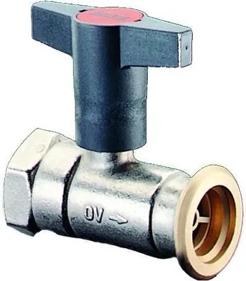 Zdjęcie produktu dla Zawór kulowy pompy Oventrop Optibal P z zaworem odcinającym, mosiądz DN 32, Rp 1 1/4" x G 1 1/2"